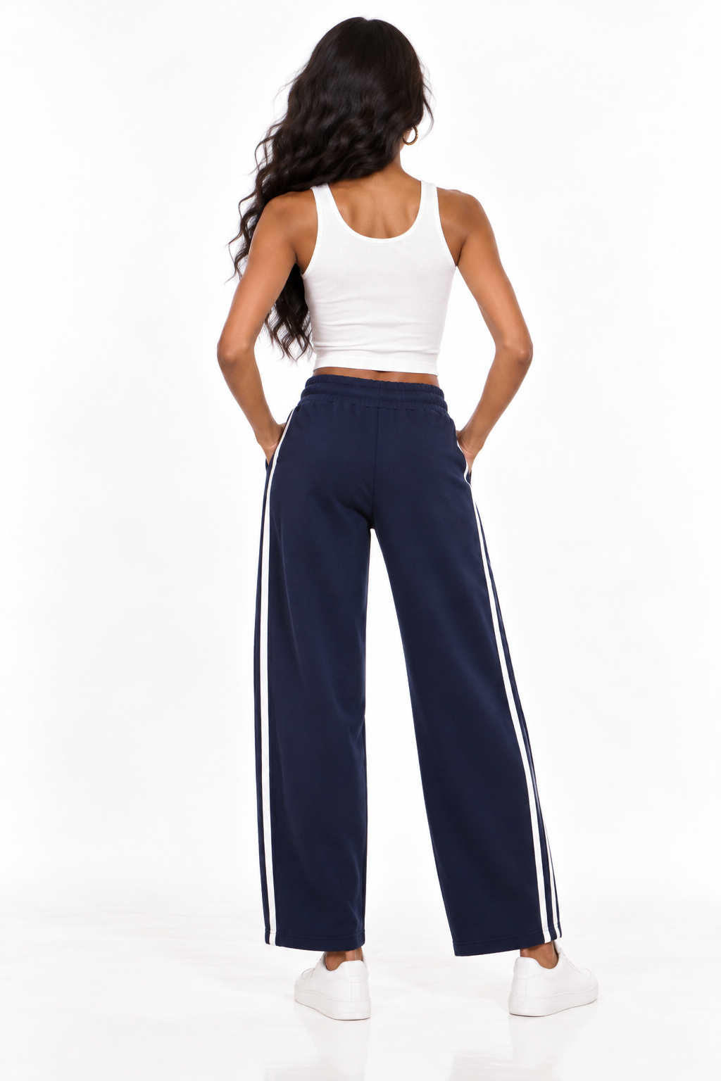 Striped Barrel Leg Joggers