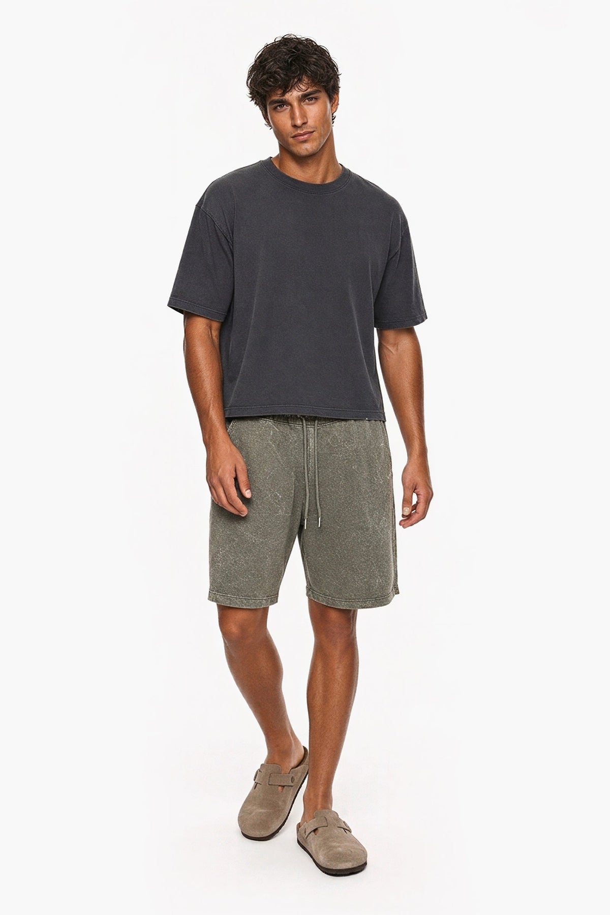 Mineral Wash Fleece Shorts