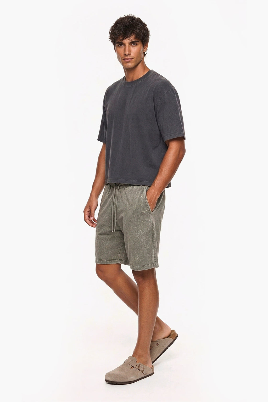 Mineral Wash Fleece Shorts