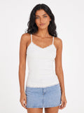 Lace-Trim Cami Tank Top