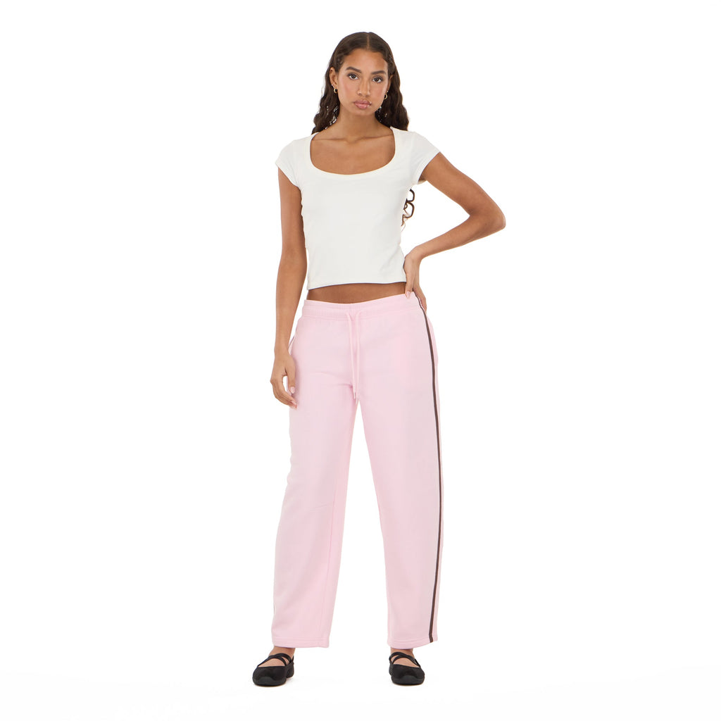 Striped Barrel Leg Joggers