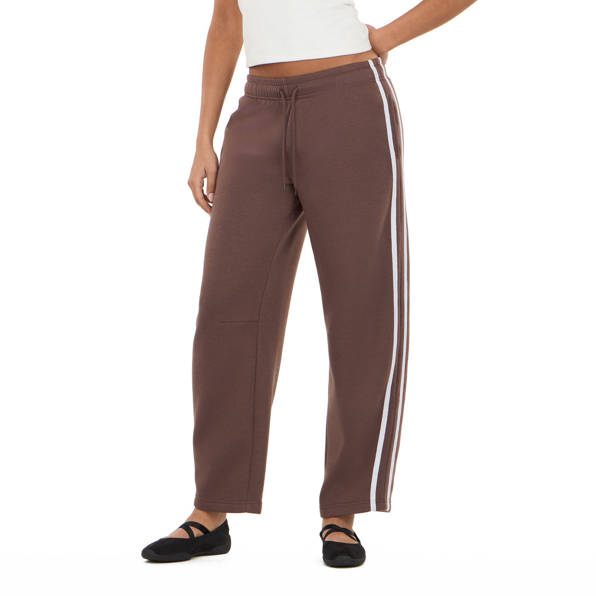Striped Barrel Leg Joggers